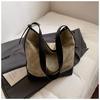 Large Capacity Casual New 2025 Summer Simple PU Texture Retro New Fashion Single Shoulder Tote Bag Women's Bag