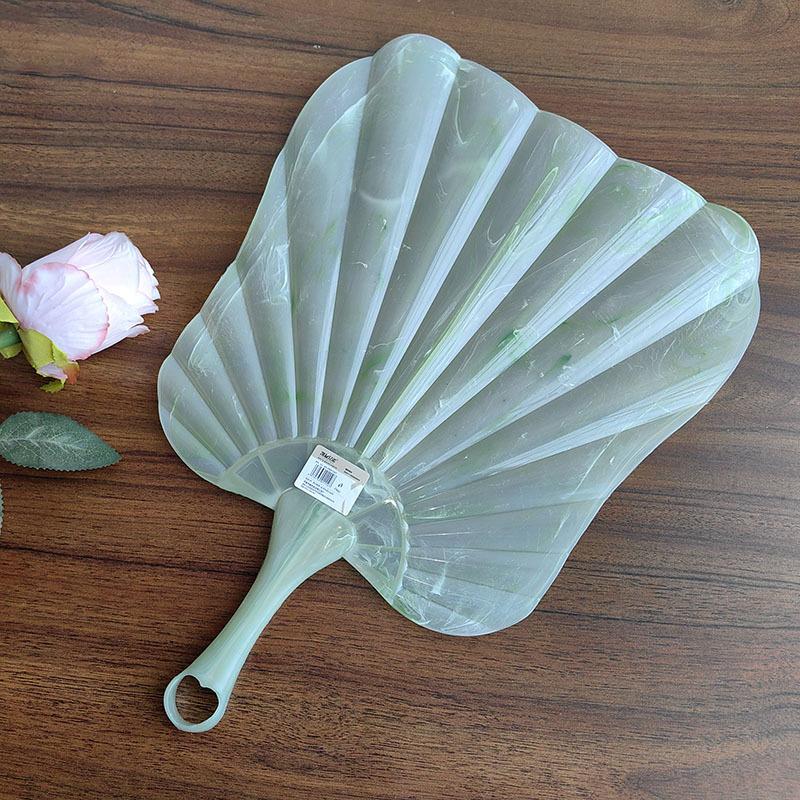 Summer Plastic Portable Fan  Chinese Hand Cranked Fan Cool Breeze Performance Dance Party Pography Props Fan