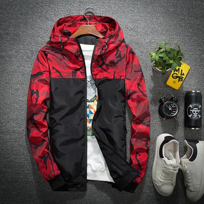 Podzimní kabát Pánská ležérní tenká maskáčová bunda Korejská verze Slim-fit svrchní oděv Plášť Pánský Slim-fit