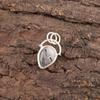 Pear Black Rutile Gemstone 925 Silver Sisters Gift Handmade Wedding Boho Pendant PP-56-25
