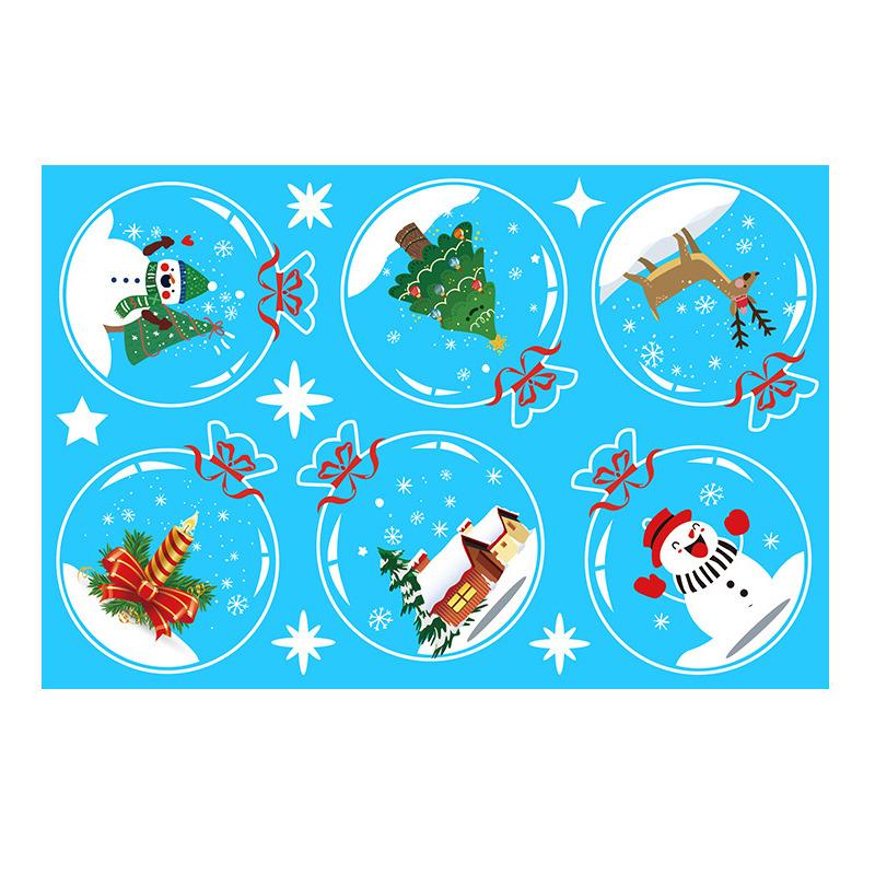 

2025 Съемная Рождественская ПВХ Статическая Наклейка Санта-Лось Наклейки на окна Украшение Снежинки Наклейки на стены Новогодняя вечеринка Стекло Паста