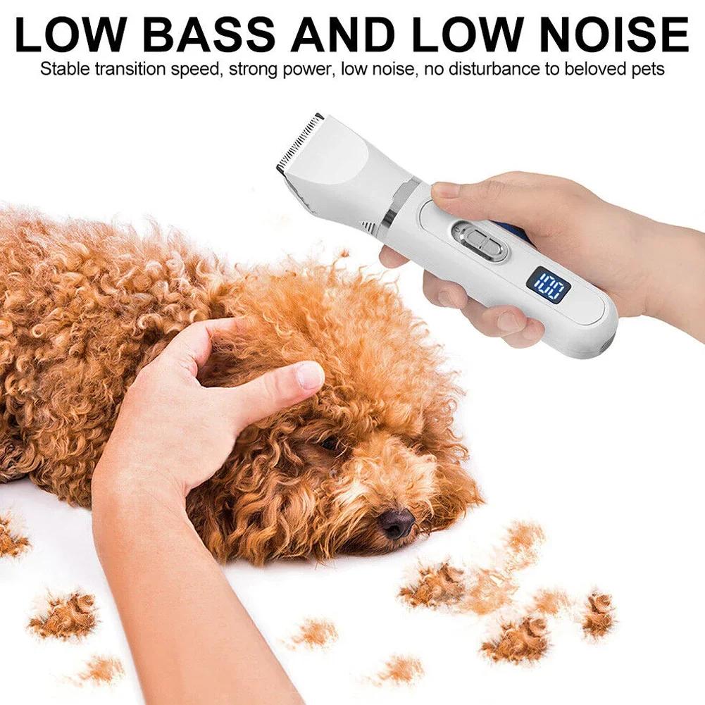 4-In-1 Pet Grooming Hair Shaver Low Noise Clippers Rechargeable Cordless Safe Dog Trimmer