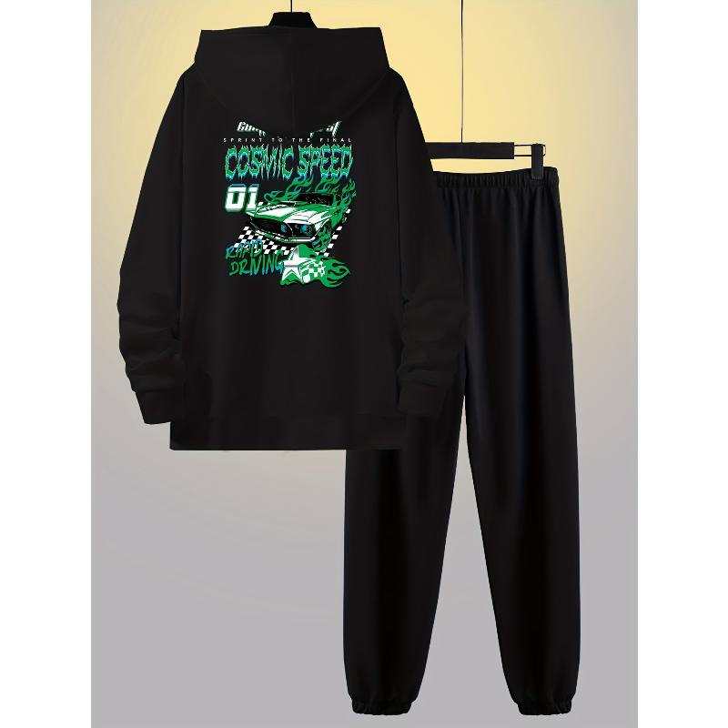 

Sweatshirt Set Women s Polyester Elastic Waist Knit Pants Breathable Casual L чорний