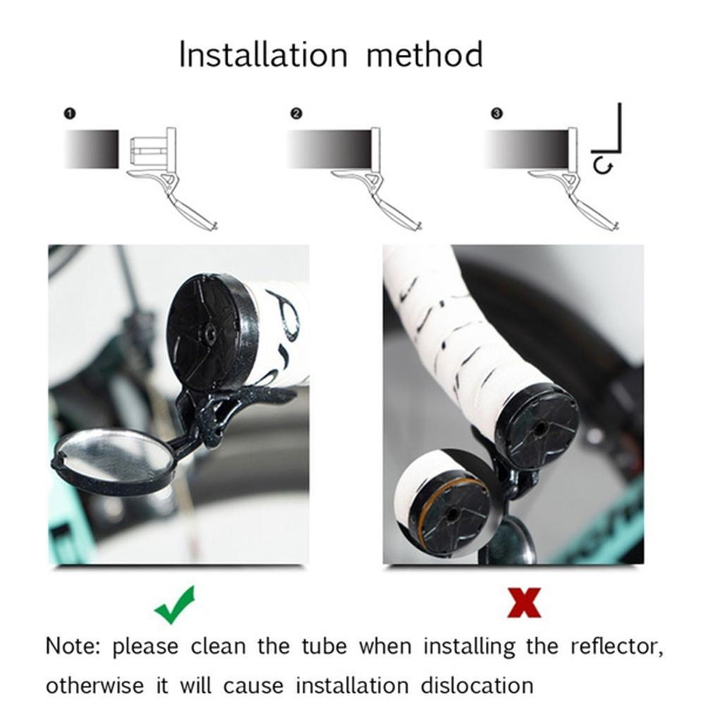 Rearview Rear View Mirror Bicycle Mirror Adjustable Mini Bicycle Rearview Mirror for Road Bike Handlebar Flexible Safe