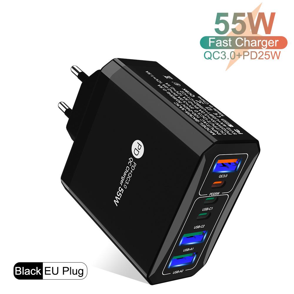 PD65W GaN Dual-Port Fast Charger for Computers and Tablets - European Standard Adapter