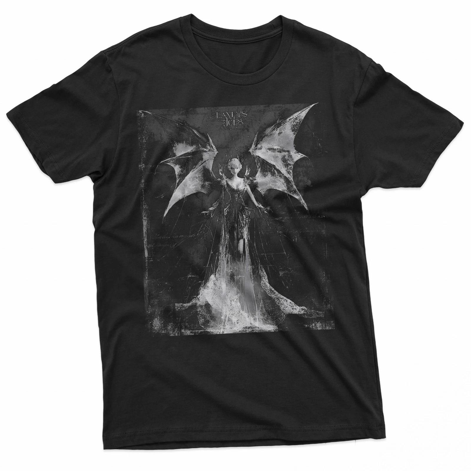 Dark Fantasy Gothic Angel Wings Ethereal Artwork T-Shirt M