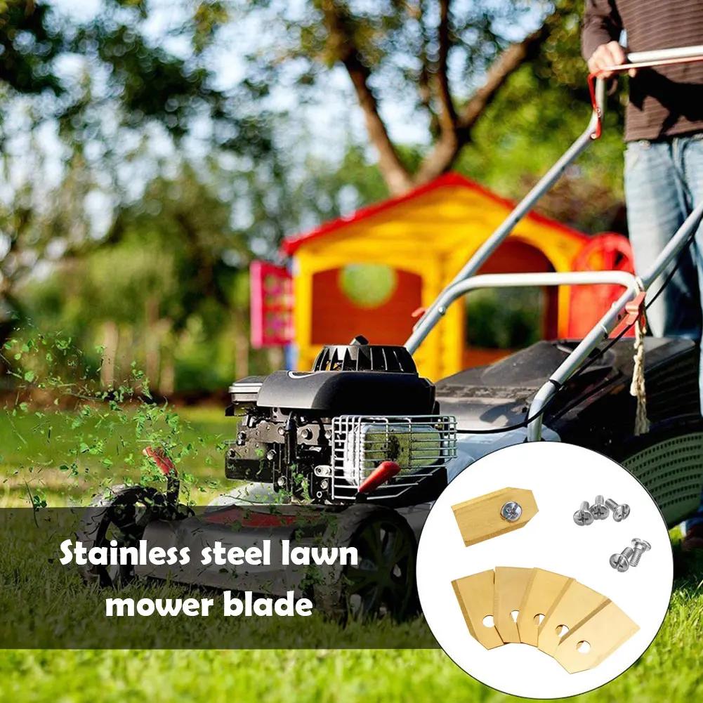 Stainless Steel Trimmer Blades Lawn Mower Grass Replacement Kit For Husqvarna Automower/Gardena Robotic Lawnmower 35*18*0.75mm