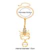 Vintage Skorpion Quaste Kette Ring Armband Sets Für Frauen Männer Strass Ring Verbunden Finger Armbänder Schmuck