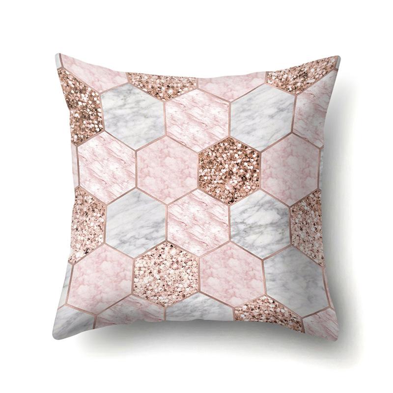 Polyester Pillow Case Automobile Decoration Home Printed Pillow Case Waist Cushion Cover Car Cushion Head Cushion Cover