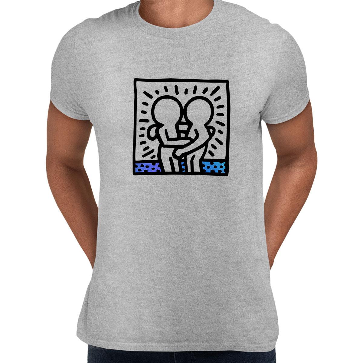 Hugging Pop Art Icon Talking Heads Abstract Unisex T-Shirt S