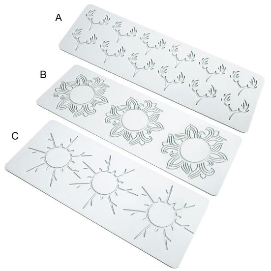 Silicone Fondant Mold Elk Flower Sun Shape Non-sticky Food Grade High Temperature Resistant Easy Release Candy Chocolate Food Cooking Mold