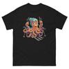 Octopus Skiing Skier Fun Cartoon Ski Shirt T-Shirt