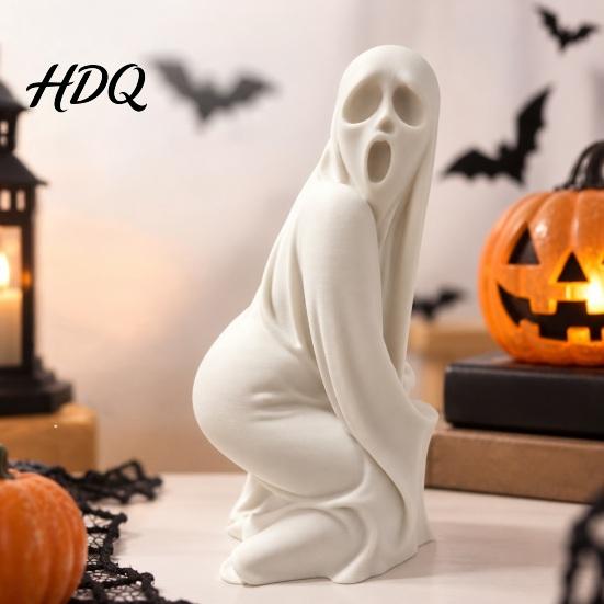 Ghost Figurine Funny Halloween Booty Figurine 3D Printed Quirky Statue Statue Hilarious Desktop Decoration for Home Office Tabletop Shelf Decor