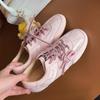 Fashion Fashionable Casual Women's Shoes 2025 Spring Summer Lace Up Round Toe Low Heels Sneakers Outside Comfy Flat Sneakers Mujer