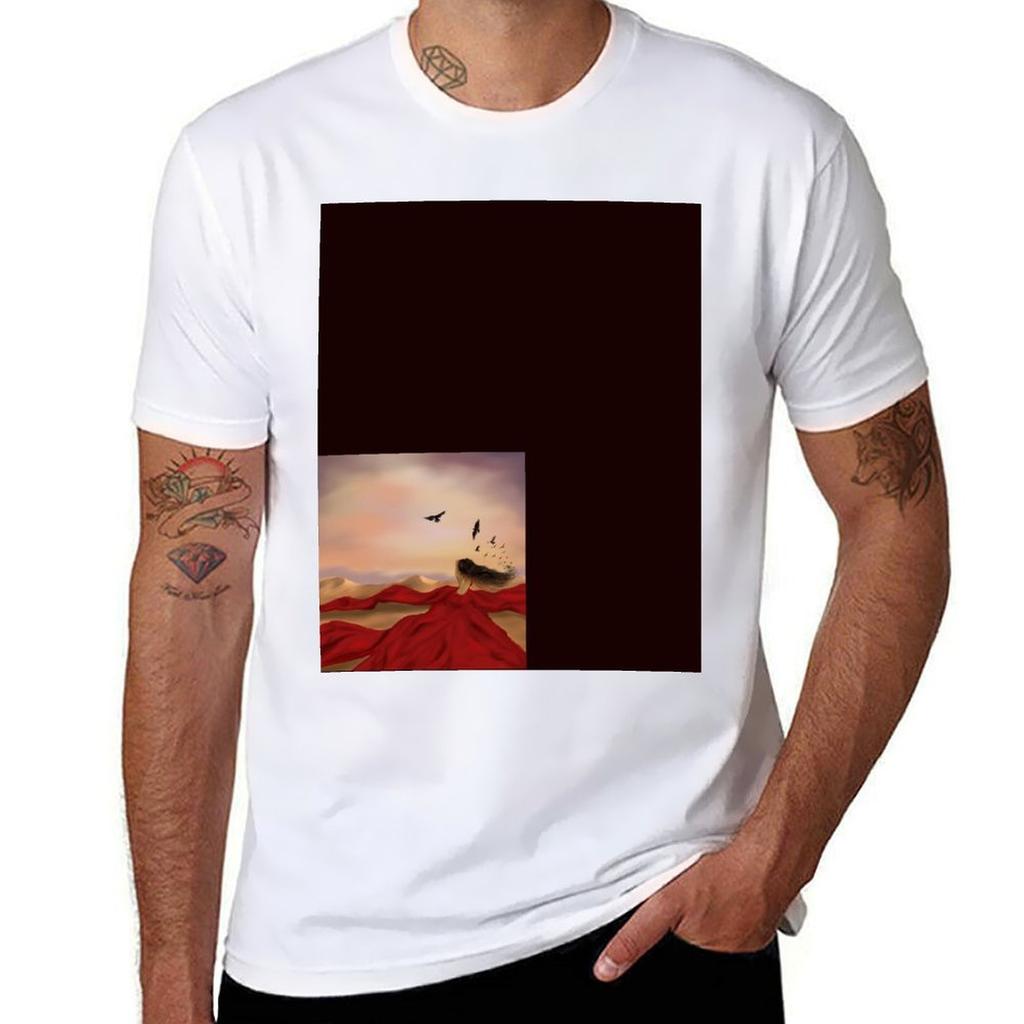T Man In Luxury Shirt T-Shirt Dramatic Man Desert, T Girl Shirts Red, Funny
