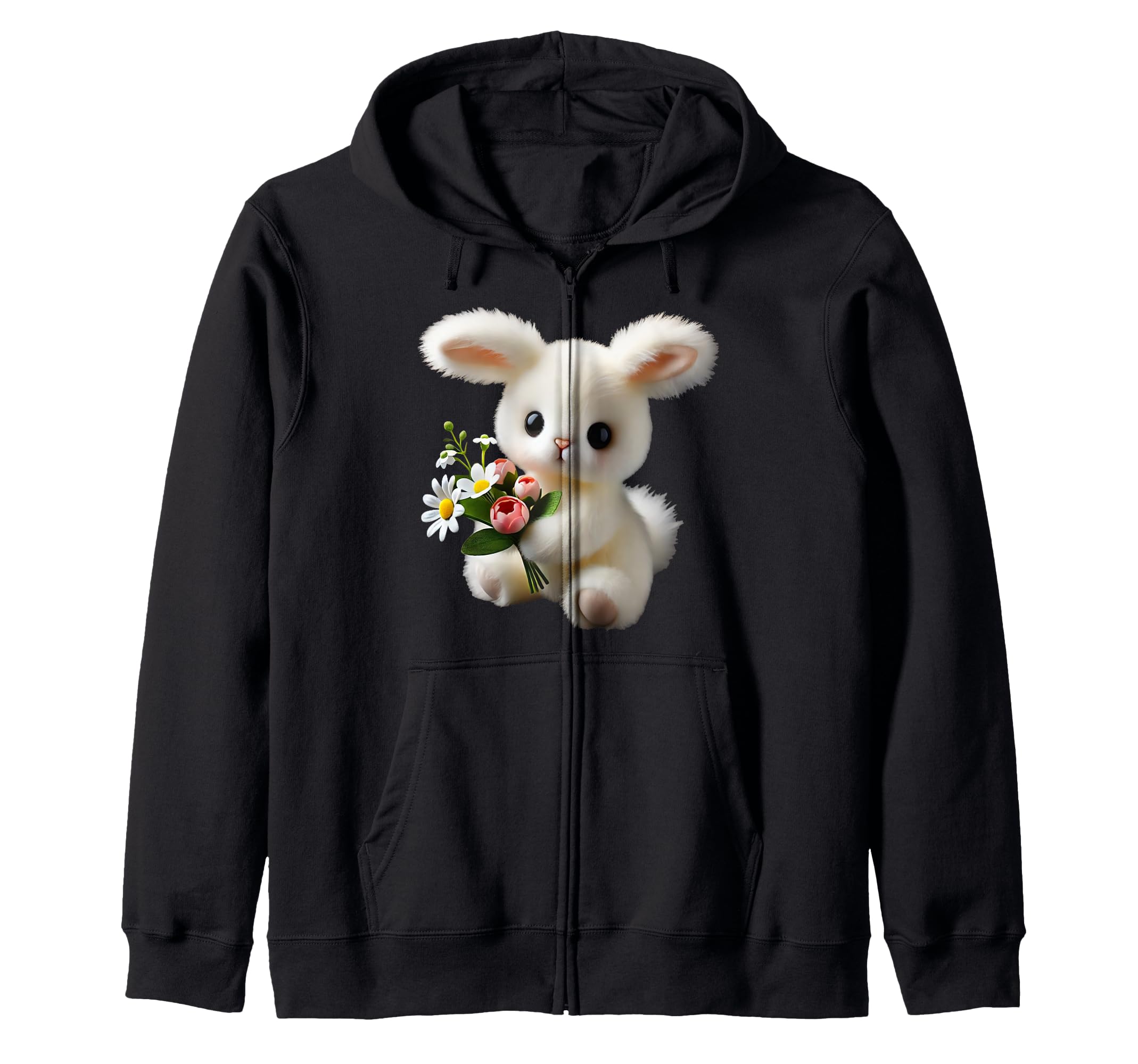 

Adorable cute Easter bunny flower-shaped hoodie.