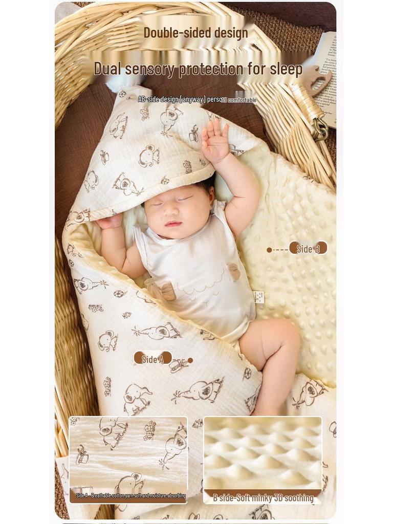 Four-Season Swaddle: Newborn Cotton Blanket for All-Year Comfort