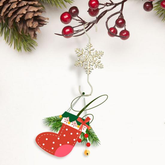 5/10Pcs Christmas Hook Snowflake Design Stainless Steel Hooks Winter Theme Home Holiday Decor Accessory
