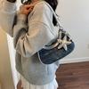 Niche denim bag women's new versatile messenger bag one shoulder underarm dumpling bag