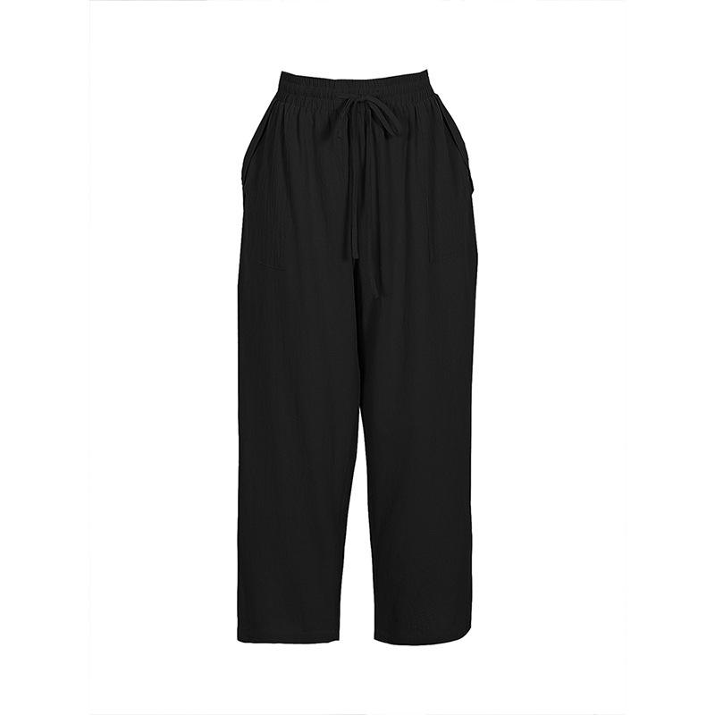 

Женские свободные брюки больших размеров с цветными блоками и складками 2025 5XL