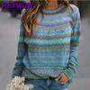 Maglioni larghi a maniche lunghe casual autunno inverno da donna