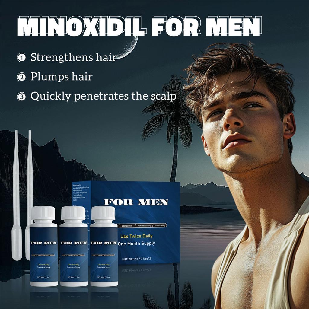 Men's Hair Serum Promotes Hair Growth And Strengthens Hair Serum Volumens Hair Volume And Nourishes The Scalp,60ML*3
