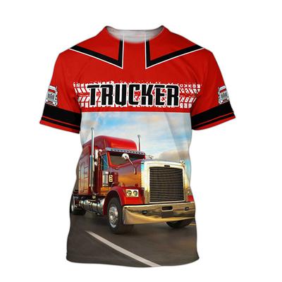 Truck 3D Print T-Shirts Lorry Driver Trucker Boy Girl Fashion Streetwear Oversized Short Sleeve T Shirt Kids Tees Tops Clothing