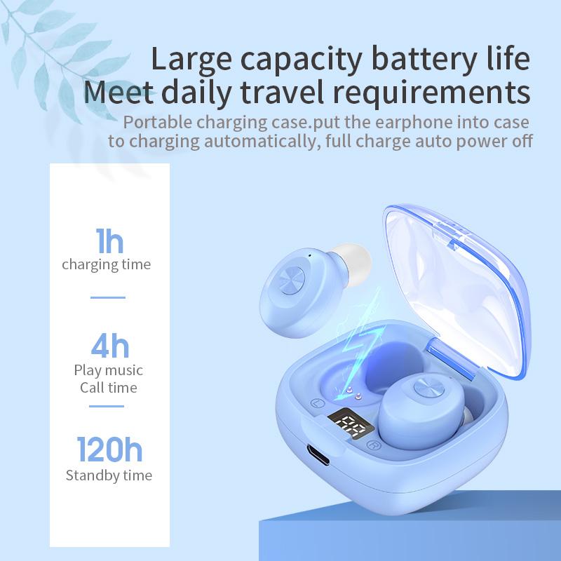 Mini Invisible Headphones TWS Bluetooth Earphones Wireless Heasets HIFI Stereo Noise Reduction Earbuds For iphone Xiaomi