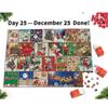 Adventní kalendář 2023 Vánoční skládačka - Santa Claus připravuje dárky, 24 krabiček-puzzlí pro dospělé a děti Odpočítávání do vánoční domácí dekorace