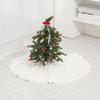 Holiday Tree Skirt Luxurious Plush Christmas Tree Skirt for Home Decor Round Xmas Trees Base Cover Carpet Mat Ornaments