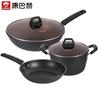 Kobach Fine Iron Wok, Frying Pan & Soup Pot Set