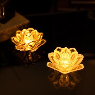Battery Powered Lotus LED Candle Flameless Operation