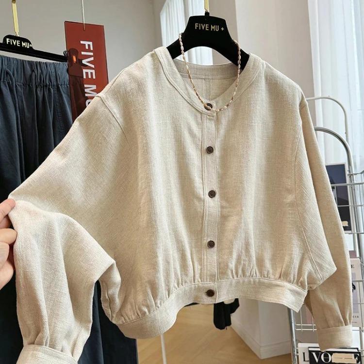 

Winter Thickened Loose Casual Coat Solid Color Jacket for Women S бежевый