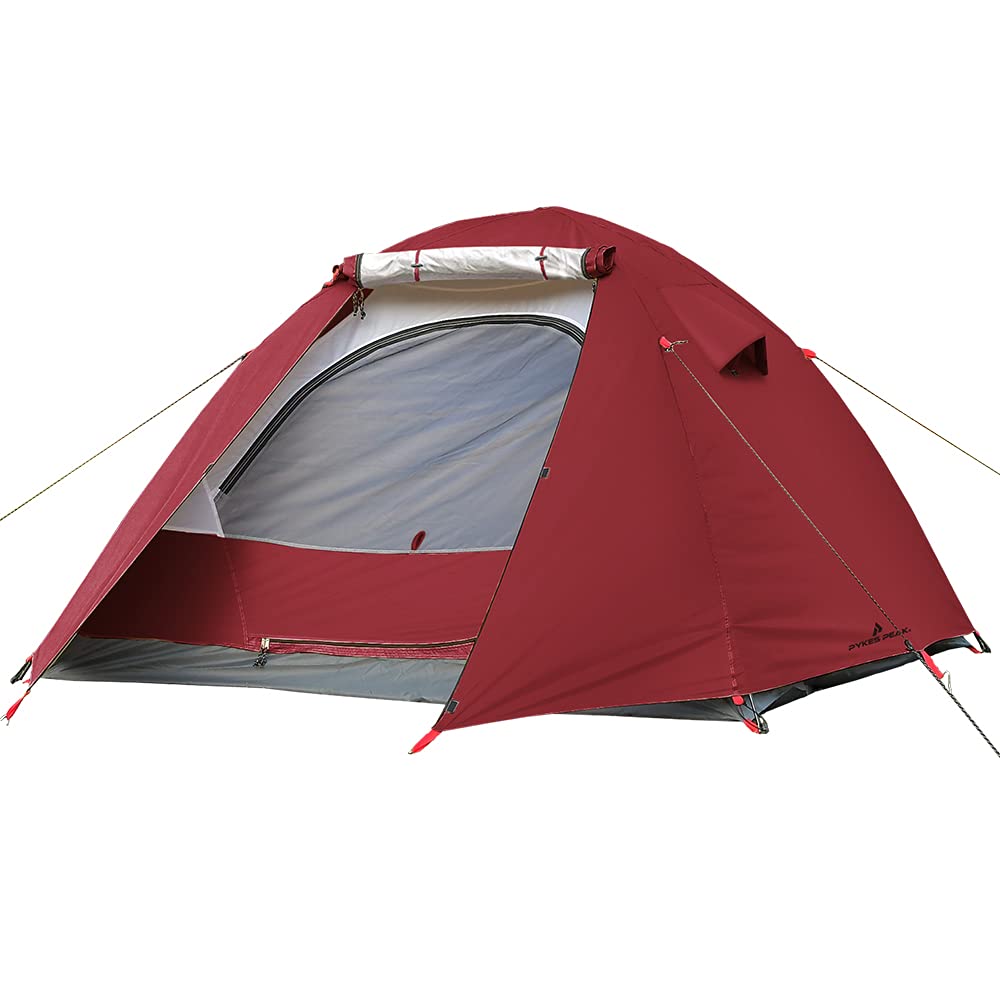 

Палатка PYKES PEAK на 2 или 3 человек с внутренним размером 2 м x сетчатый тамбур CARDINALRED, водонепроницаемая, 2 м, для кемпинга, с окном, сборка,