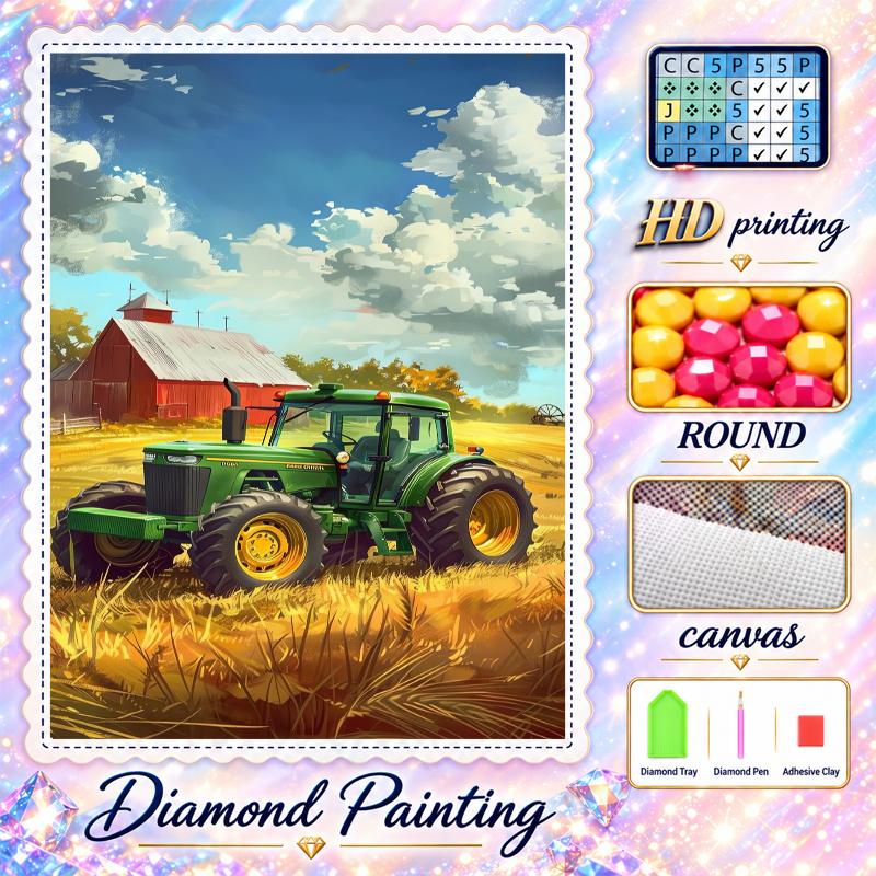 Zestaw do malowania diamentami John Deere 5D Pełne wiercenie DIY Mozaika diamentowa Sztuka ścienna Dekoracja domu