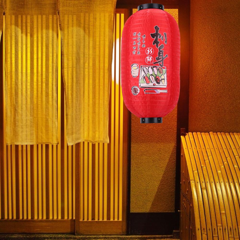 Spray Painting Lantern Fabric Cloth Sushi Restaurant Decor Suspending Lantern