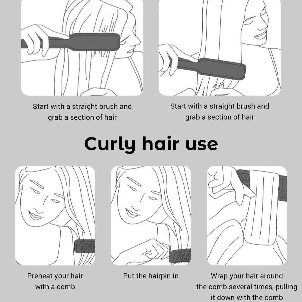 Negative Ion Hair Straightener Hot Sale Mini Hair Straightener Hot Comb Customized Hairs Styling No Harm To Hair Anti Scalding