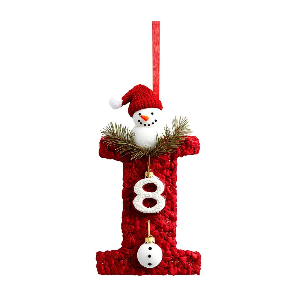 2D 26 Letter  Christmas Ornaments Acrylic Flat Christmas Tree Home Decorations Ornaments