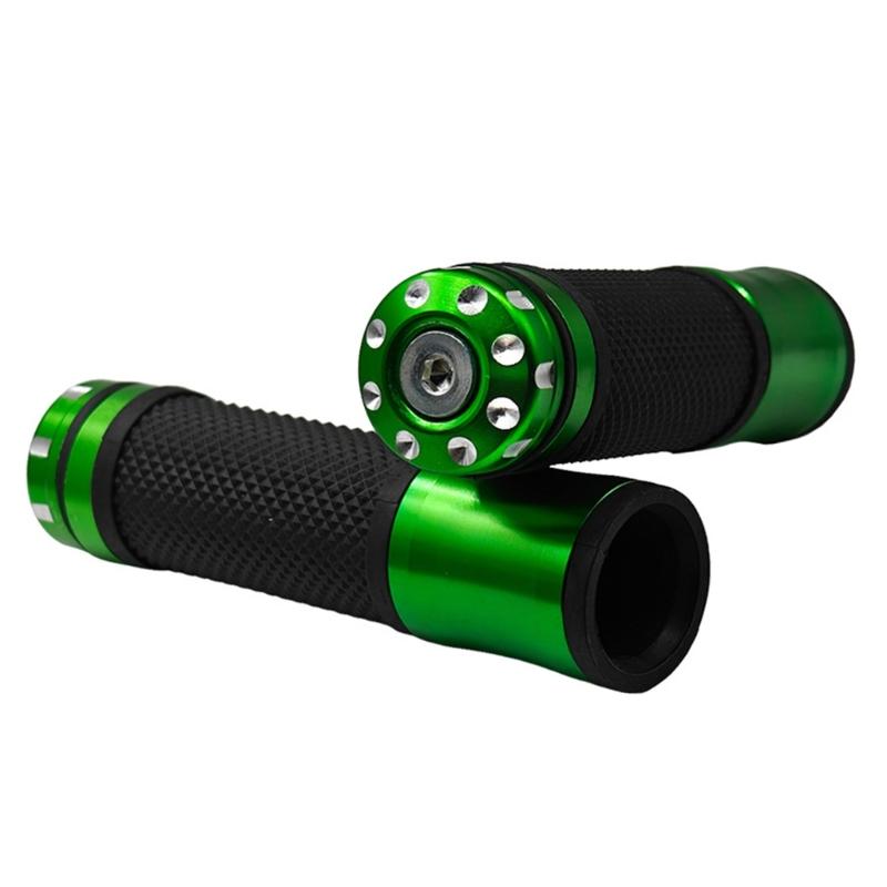 Aluminum Motorcycle Handlebar Grips With Soft Rubber Gel Hand Comfortable Suitable For 7/8" Standard Bars Enhancing Grip