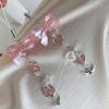 Blumen-Schleifenknoten Gekreuzter Anhänger Lanyard Liebesherz Perle Cartoon Zubehör
