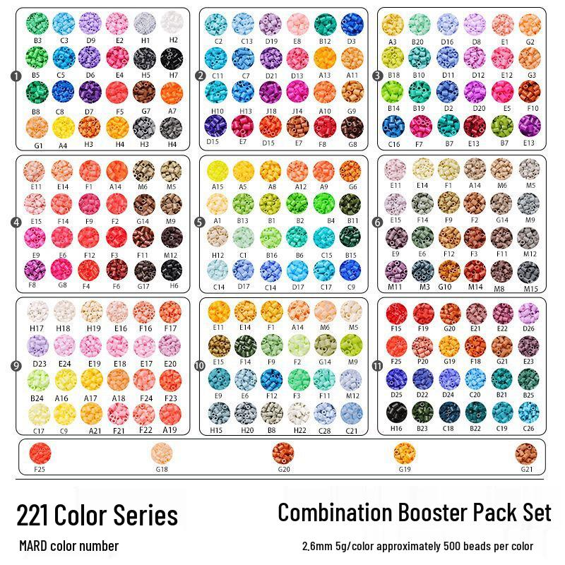 Haus 294 Color Fusion Perler Perlen Nachfüllset - 221 Spezialfarben DIY-Materialien