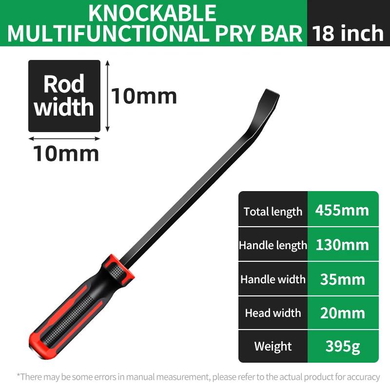 Multi-Function Long Pry Bar 8 12 18 24 Inch Tire Heavy Duty Crowbar Strike Cap Nail Puller Car Repair CV-R Removal Hand Tools
