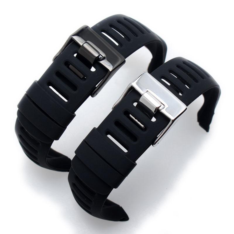 For Suunto Ambit 3 Peak / Ambit 2 Buckle Rubber Watchbands Correa Silicone Gel Wristband Bracelet Sports Watch Strap Band
