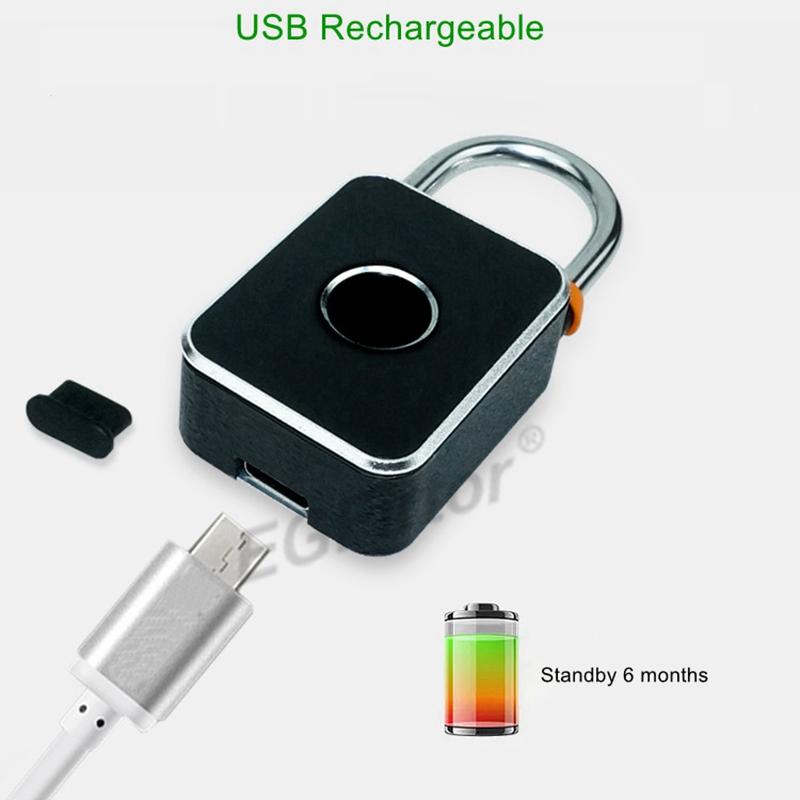 Lacăt cu Combinație Amprentă Parolă 3 în 1 Aplicație Tuya Mini Portabil Lacăt Biometric Încărcare USB Pentru Dulap Bagaje Sală de Sport