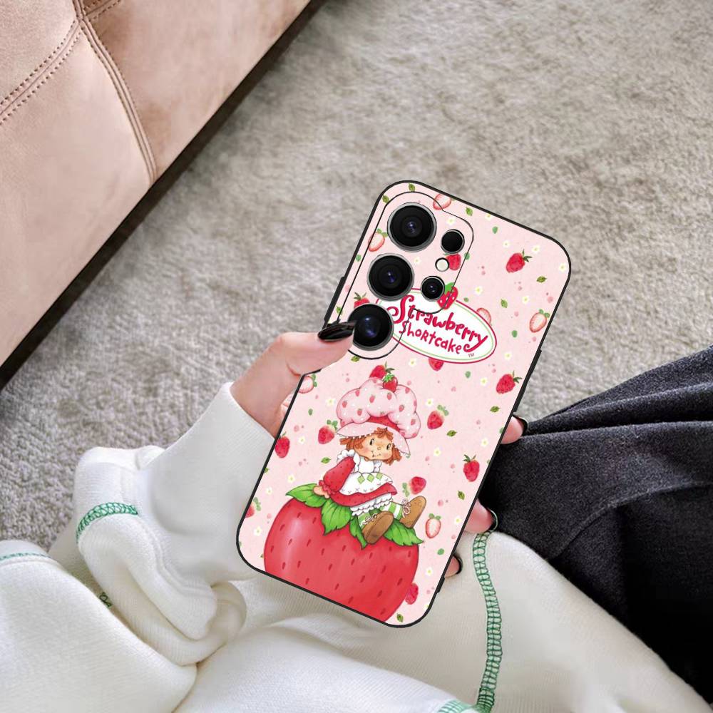 S-Strawberry-shortcake Girl Phone Case For Samsung S 24 Fe 25 Ultra Plus 20 Lite 21 30 22 23 24 22 Ultra 5G Fundas