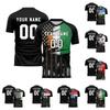 DIY Short Sleeve Sports Jersey Top with Printed Flag Pattern for Men and Women Athletic Crew Neck T Shirt for Custom Teamwear