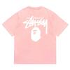 Tricou Bumbac Classic cu Imprimeu Ape Lightning Unisex Mânecă Scurtă Croială Largă Îmbrăcăminte Casual