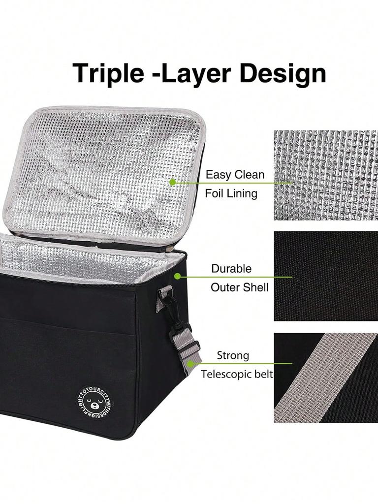 1pc Insulated Lunch Bags Thermal Bag Lunch Container Leakproof Tote Lunch Box Food Storage Bags Office Travel Insulated Case