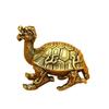 1 Adet Antika Katı Pirinç Kaplumbağa Süsleri Uzun Ömürlü Hayvan Heykeli Ev Ofis Masası Dekoratif Simülasyon Süsü