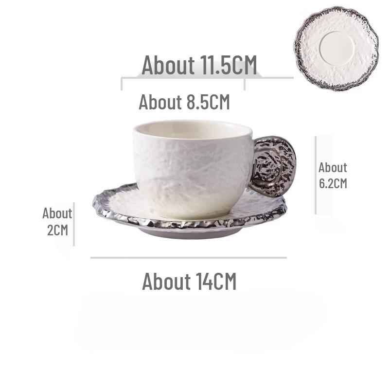 

Shangqi Embossed Ceramic Coffee Cup and Saucer Set